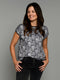 The Relaxed Tee -  Grey Floral / Grey Plaid